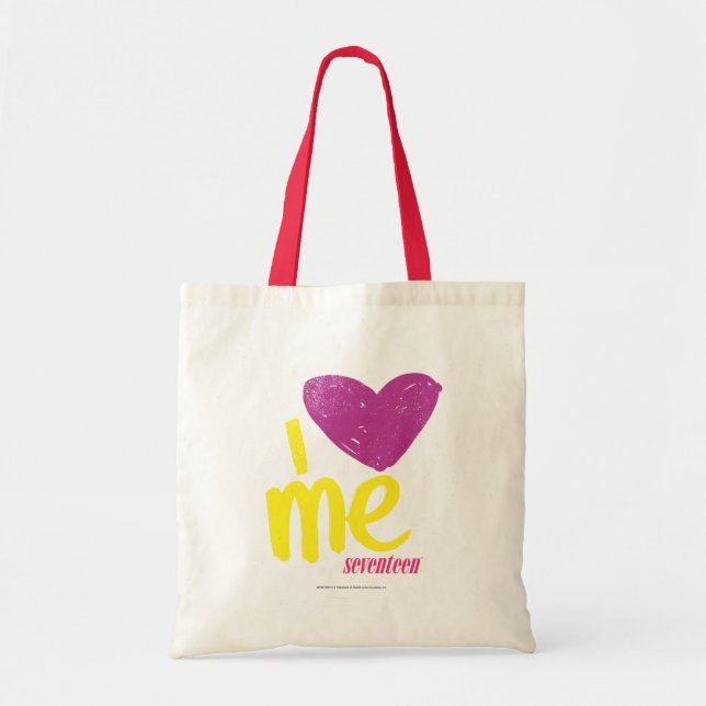 Bolsa Tote Mim coração mim roxo/amarelo (Frente)