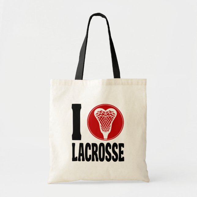 Bolsa Tote Mim Lacrosse do coração (Frente)