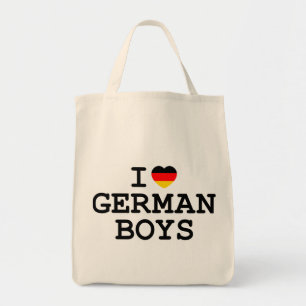 Bolsa Tote Mim meninos do alemão do coração