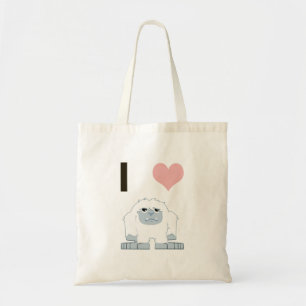 Bolsa Tote Mim monstro bonito da neve dos desenhos animados