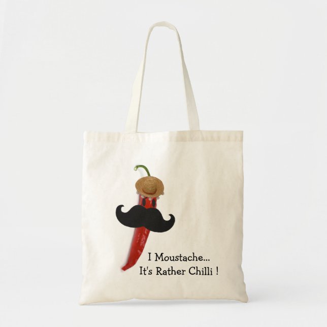 Bolsa Tote Mim Moustache. É pimentão da preferencialmente (Frente)