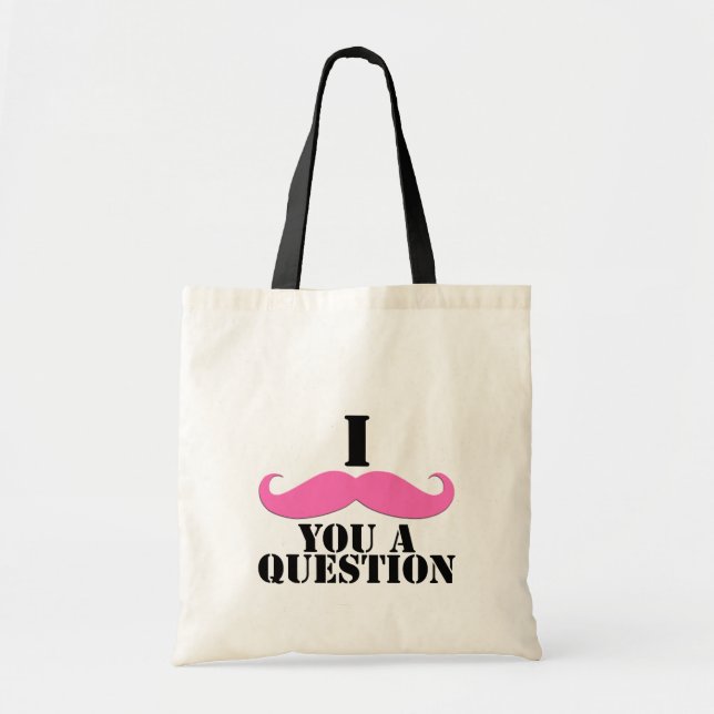 Bolsa Tote Mim Moustache você um Moustache do rosa da (Frente)