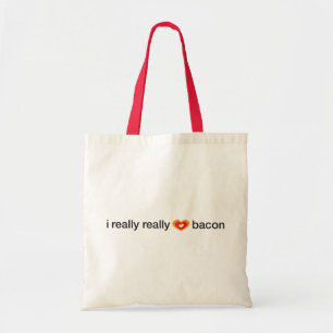 Bolsa Tote mim realmente realmente bacon do coração
