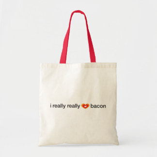 Bolsa Tote mim realmente realmente bacon do coração