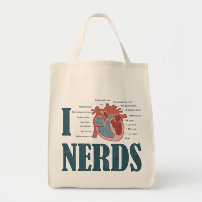 Bolsa Tote Mim sacola dos NERD do coração (Frente)