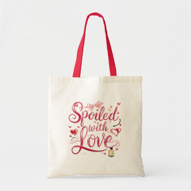 Bolsa Tote "Mimado com Amor" Citação Romântica (Frente)
