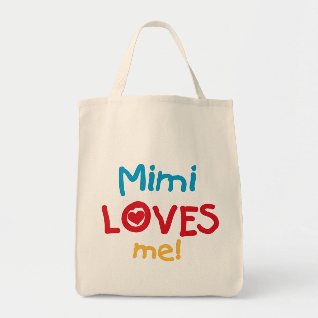 Bolsa Tote Mimi me ama T-shirts e presentes (Frente)