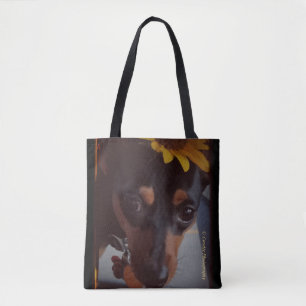 Bolsa Tote Min Pin e Girassóis