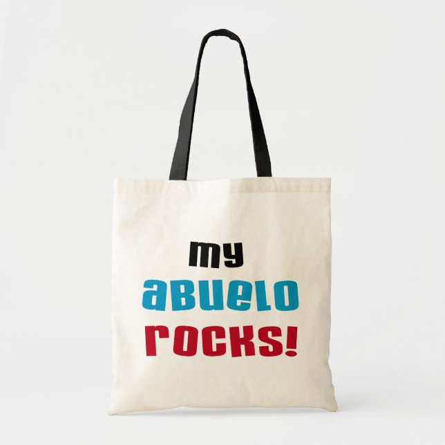 Bolsa Tote Minha Abuelo Rocks T-shirts e presentes (Frente)