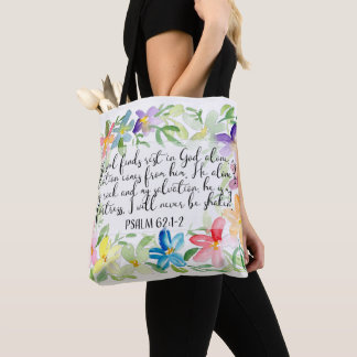 Bolsa Tote Minha alma encontra o descanso sozinho em Deus