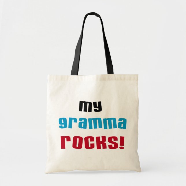 Bolsa Tote Minha avó Rocks T-shirts e presentes (Frente)