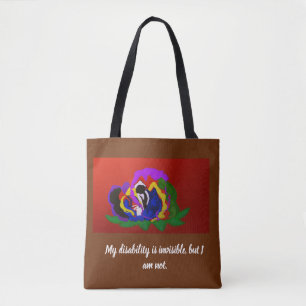 Bolsa Tote Minha deficiência é invisível, mas eu não sou