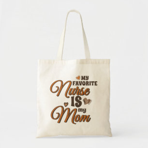 Bolsa Tote Minha Enfermeira Favorita É Minha Mãe, Retro Vibes