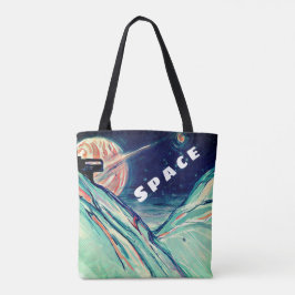 Bolsa Tote Minha futura casa no espaço, outro planeta