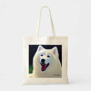 Bolsa Tote Minha Ideia de Presente Personalizada Samoyed, Cut