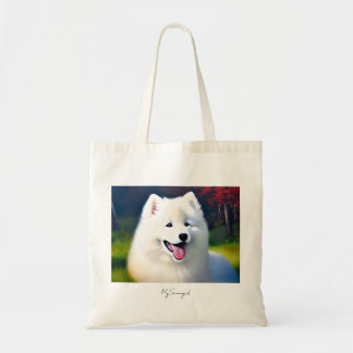 Bolsa Tote Minha Ideia de Presente Personalizada Samoyed, Cut