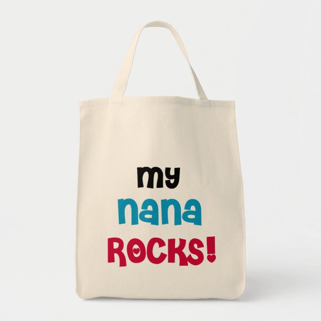 Bolsa Tote Minha Nana balança t-shirt e presentes (Frente)
