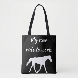 Bolsa Tote Minha Nova Carona Para O Trabalho De Cavalo Engraç