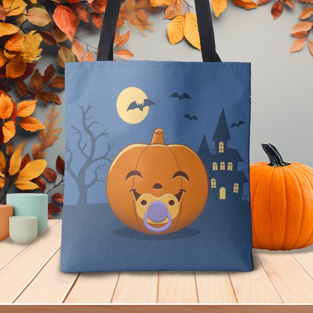 Bolsa Tote Minha Primeira Pumpkin Pacificadora de Halloween (Criador carregado)