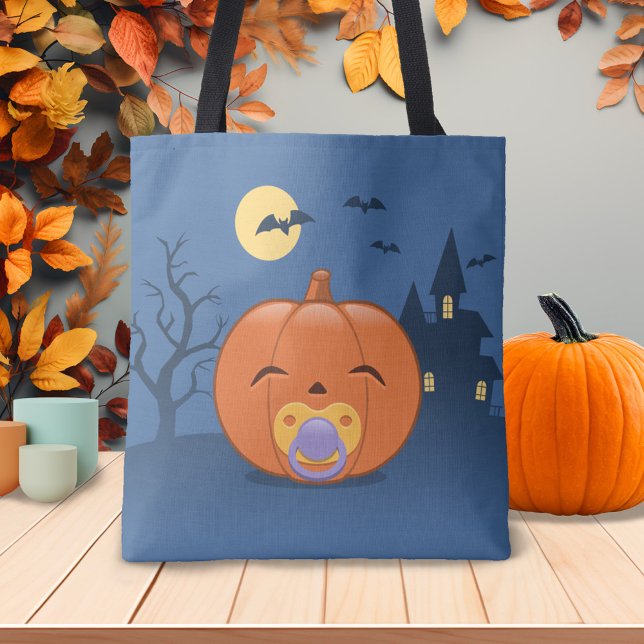 Bolsa Tote Minha Primeira Pumpkin Pacificadora de Halloween (Criador carregado)