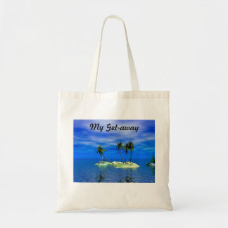 Bolsa Tote Minha sacola tropical da praia da ilha da fuga