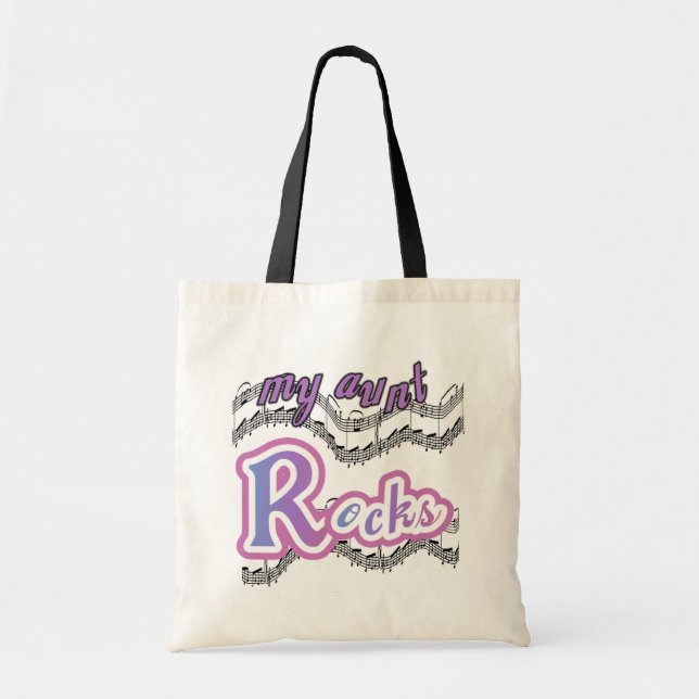 Bolsa Tote Minha tia Rocks Camisetas e presentes (Frente)