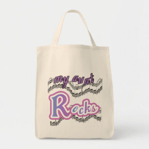 Bolsa Tote Minha tia Rocks Camisetas e presentes