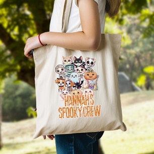Bolsa Tote Minha turma assustadora Festa de Dia das Bruxas