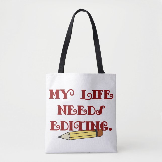 Bolsa Tote Minha vida precisa editar (Frente)