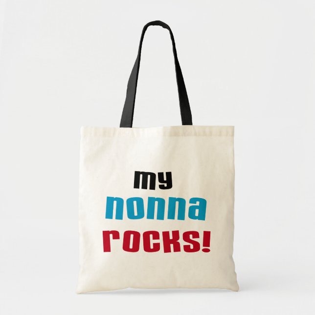 Bolsa Tote Minhas camisetas e presentes de nonna Rocks (Frente)
