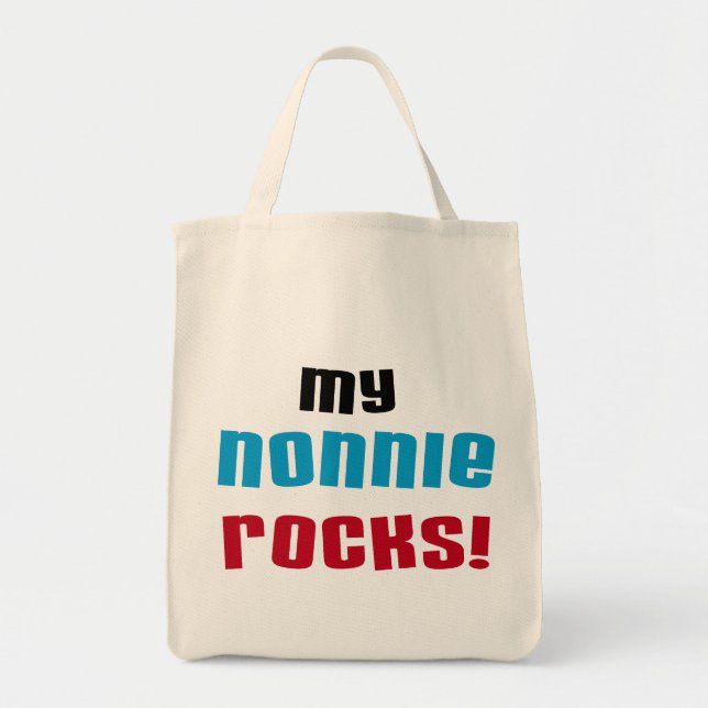 Bolsa Tote Minhas camisetas e presentes de nonnie Rocks (Frente)