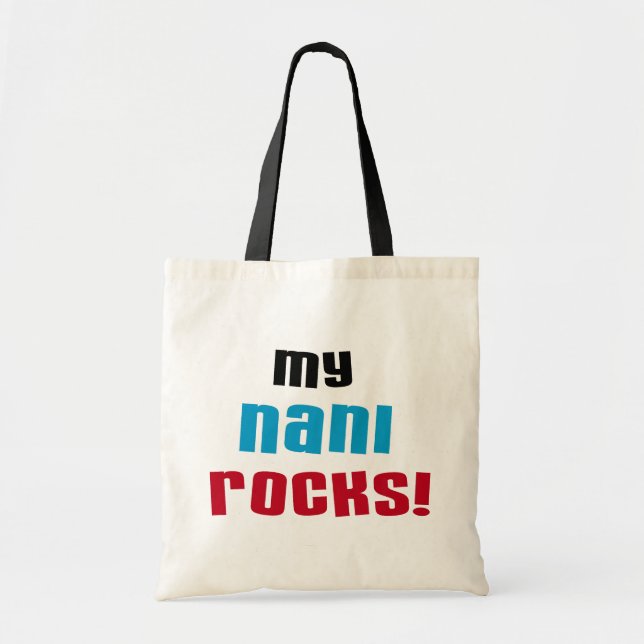 Bolsa Tote Minhas camisetas Nani Rocks e presentes (Frente)