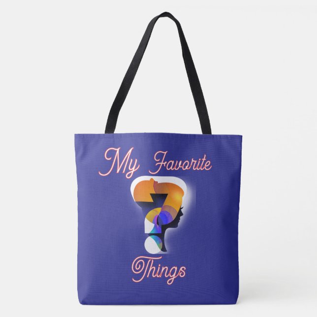 Bolsa Tote Minhas Coisas Favoritas Azuis   (Frente)