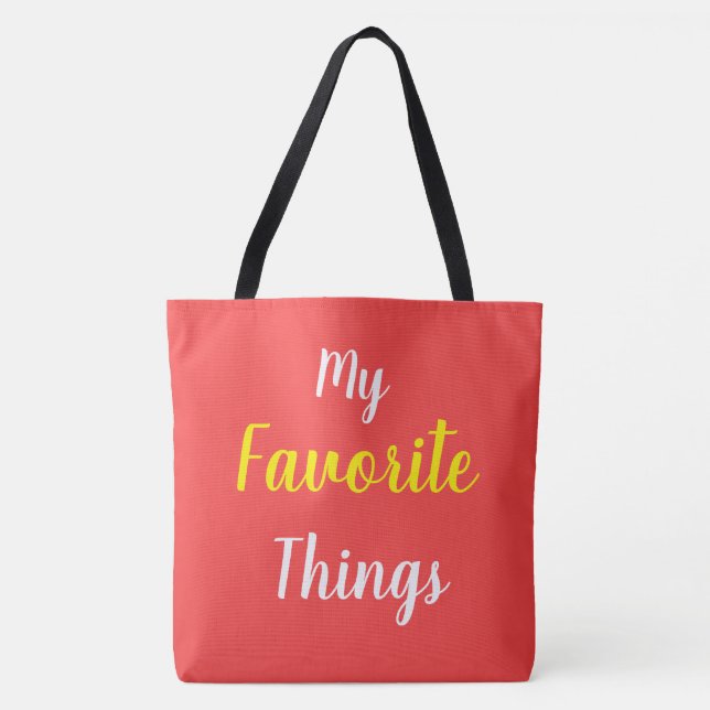 Bolsa Tote Minhas Coisas Favoritas Vermelhas (Frente)