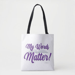 Bolsa Tote Minhas Palavras Importam o Autor Slogan Motivacion