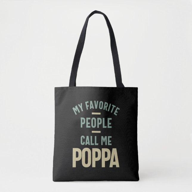 Bolsa Tote Minhas Pessoas Favoritas Me Chamam De Poppa (Frente)