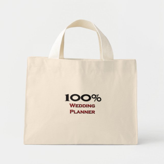 Bolsa Tote Mini 100% de Planejador de Casamento (Frente)