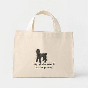 Bolsa Tote Mini 4861-Plush-BlackPoodle, o meu poodle leva-o para..