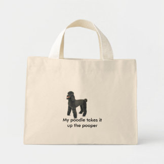 Bolsa Tote Mini 4861-Plush-BlackPoodle, o meu poodle leva-o para..