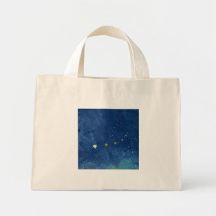 Bolsa Tote Mini A ilustração do céu estrelado