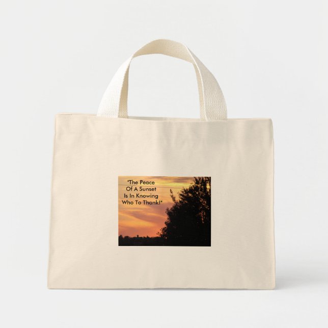 Bolsa Tote Mini "A Paz De Um Sol É Saber Quem Para Isso... (Frente)