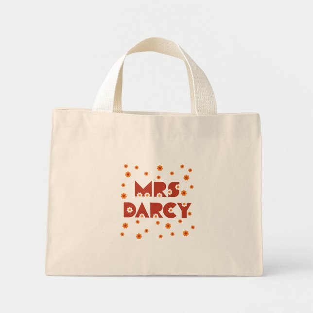 Bolsa Tote Mini A Sra. Darcy Flower Tote Bag (Frente)
