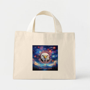 Bolsa Tote Mini A Terra Dos Livres Águia Marrom Fogos de Artifício