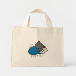 Bolsa Tote Mini A vida é perfeita - Gato adormecido