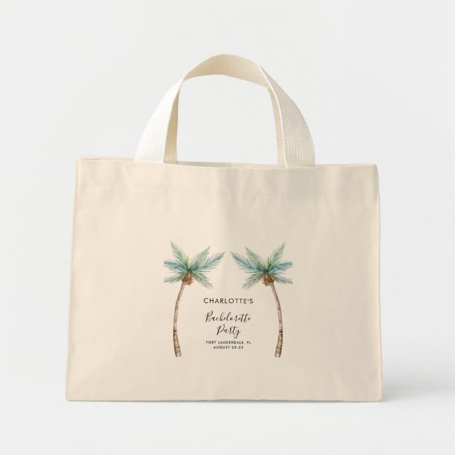 Bolsa Tote Mini Acessórios de festa de despedida de solteira com á (Frente)