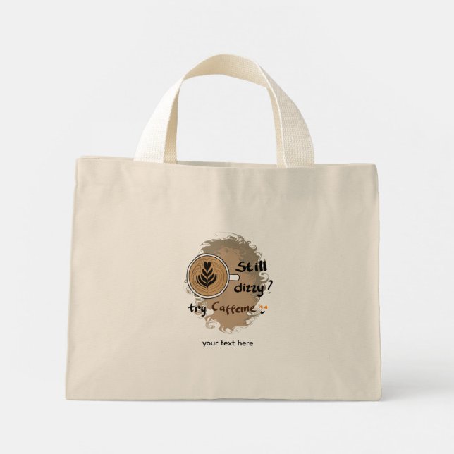 Bolsa Tote Mini Ainda Tonto Precisa Café (Verso)