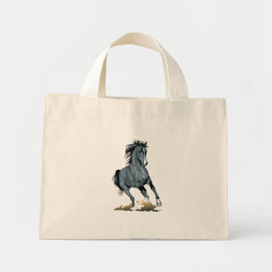 Bolsa Tote Mini Amante de Cavalos Equestre Pônei Garanhão Western