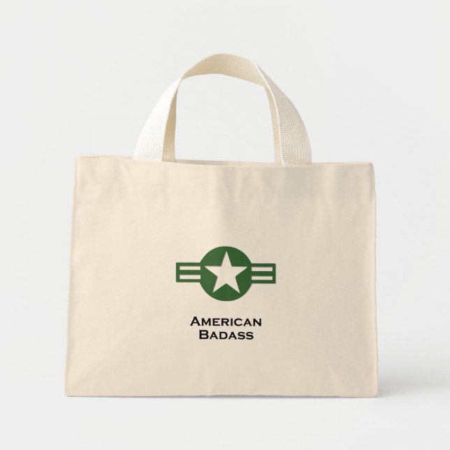 Bolsa Tote Mini American Badass Green (Frente)
