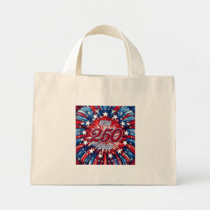Bolsa Tote Mini Aniversário de 250 anos da América 1776-2026 Fogos