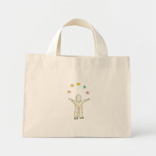 Bolsa Tote Mini Arco-íris de estrelas - Saco